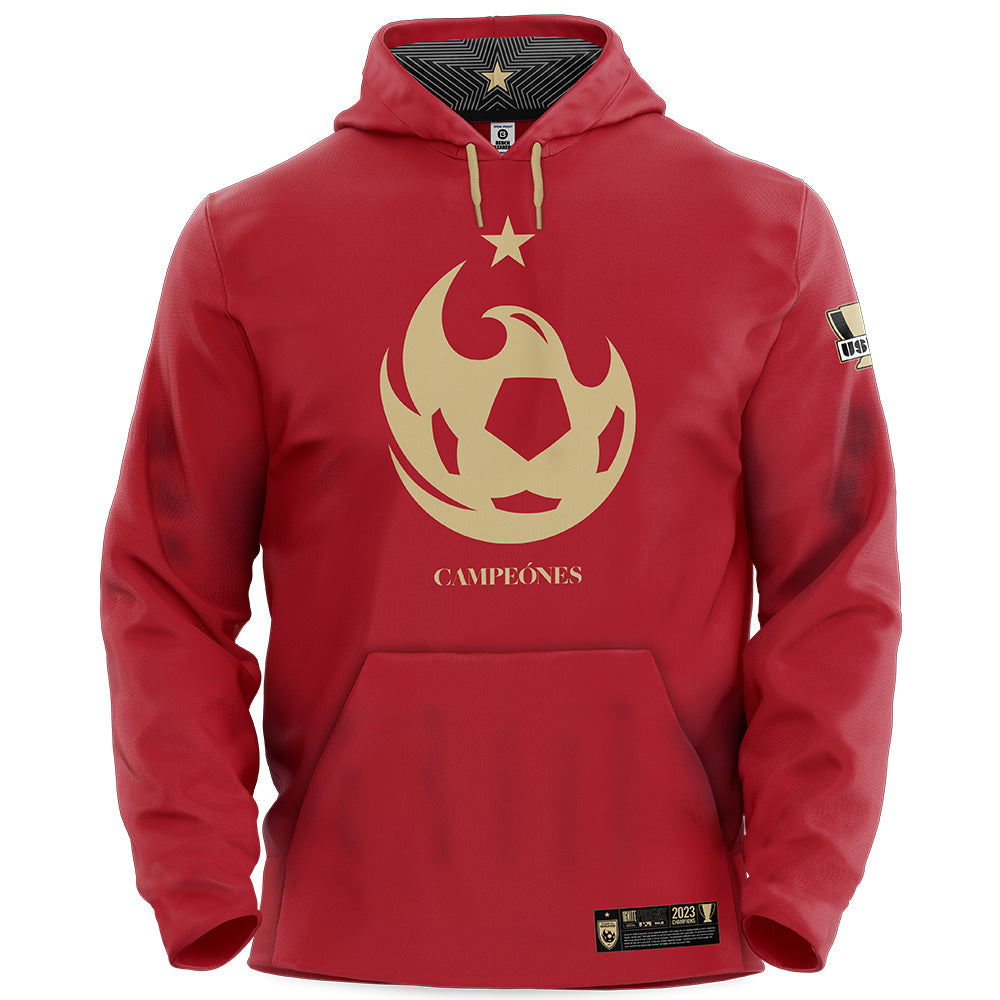 Phoenix Rising Bench Clearers Todos Rojos Champions Hoodie