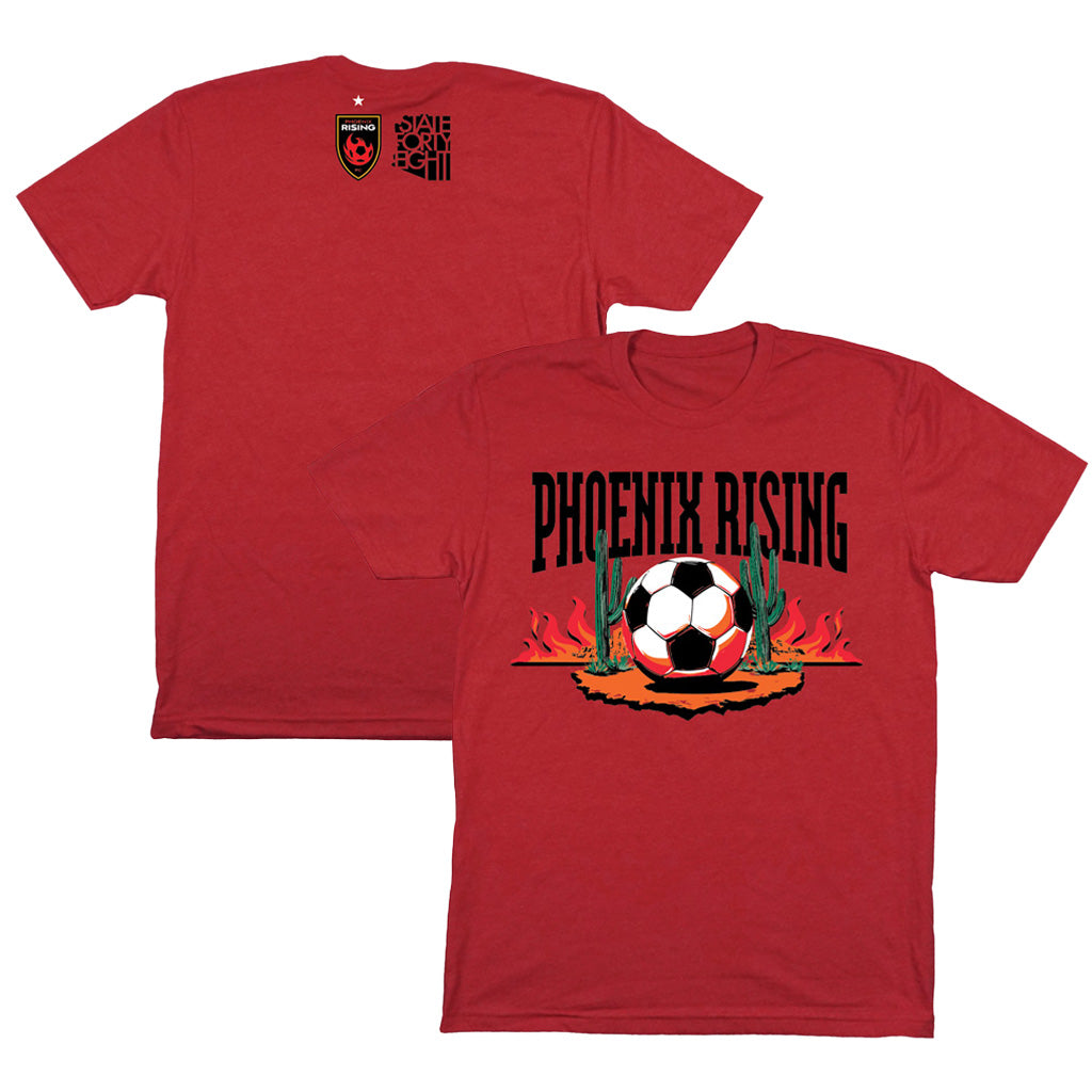 Phoenix Rising State Forty Eight Desert Ball T-Shirt - Red