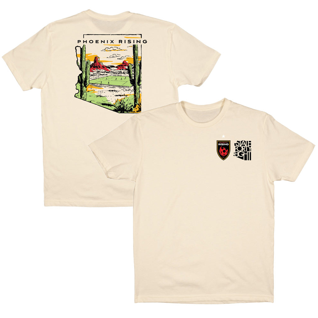 Phoenix Rising State Forty Eight Desert Soccer T-Shirt - Cream