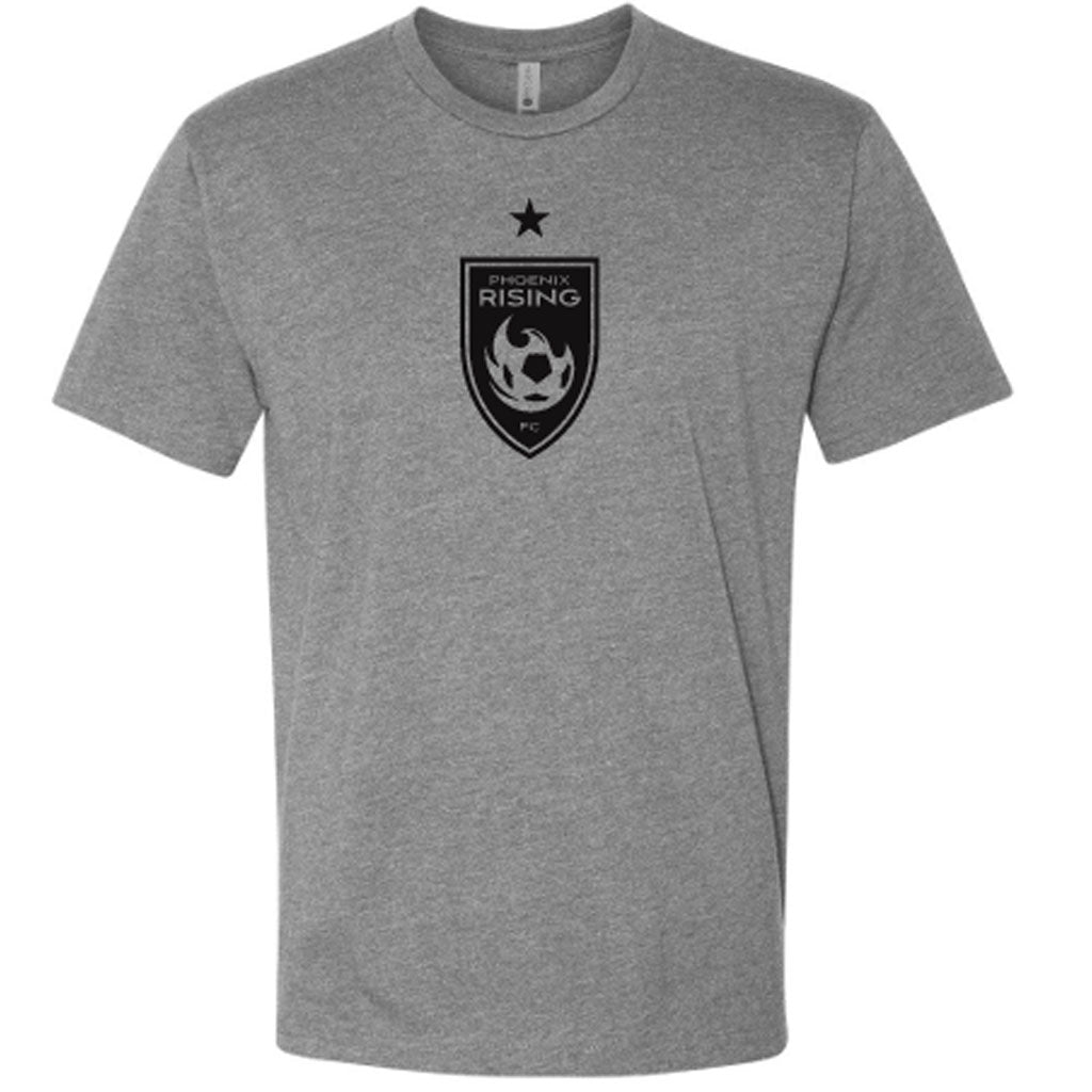 Phoenix Rising Youth Black Shield Black Star T-Shirt - Heather gray