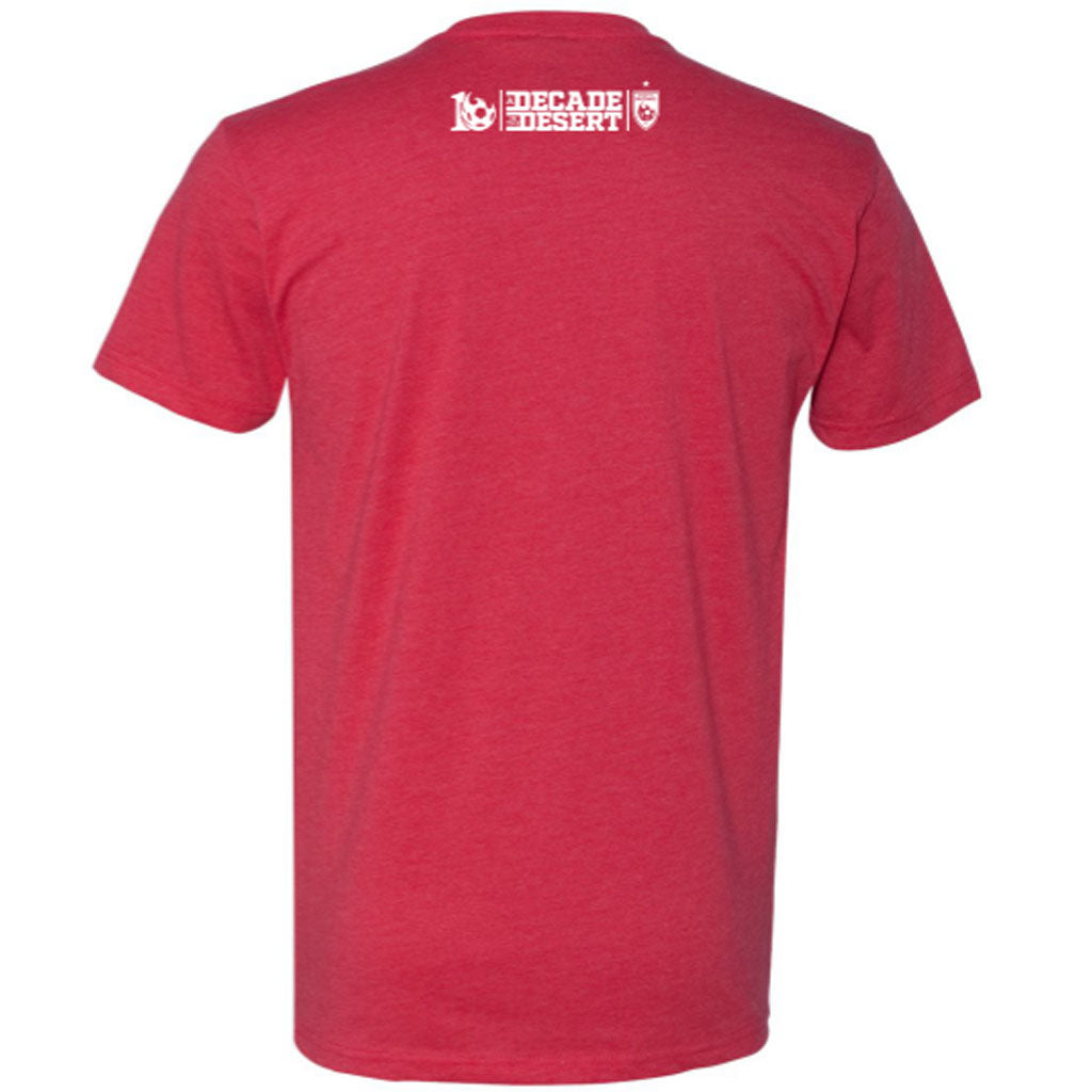 Phoenix Rising adidas Team Colors Shield White Star T-Shirt - Red