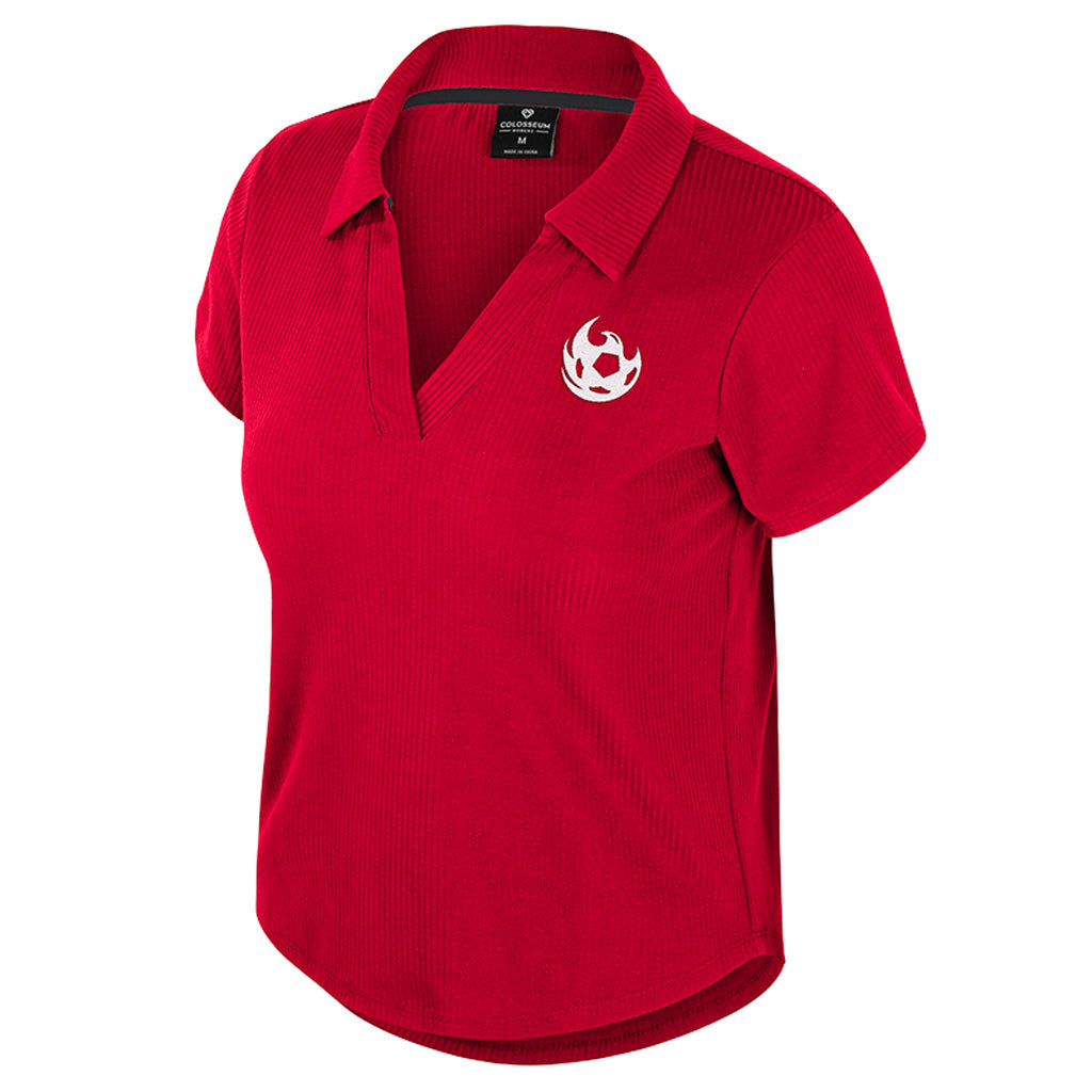 Phoenix Rising Women&#39;s Colosseum Sublime Ribbed Polo - Red