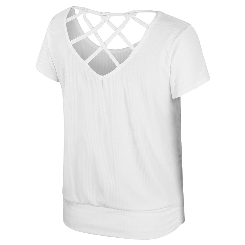 Phoenix Rising Women&#39;s Colosseum Sublime Ribbed Fashion Top - White