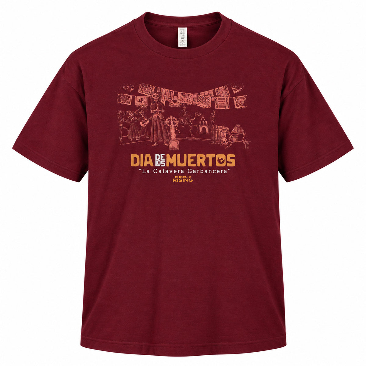 Phoenix Rising Noche Latina T-Shirt- Maroon