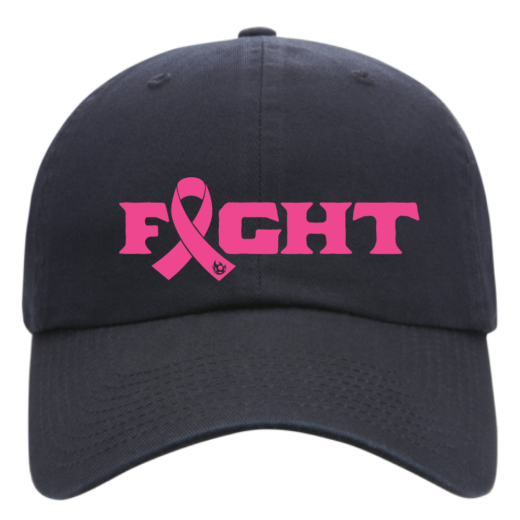 Phoenix Rising Ahead 2025 Breast Cancer Awareness Slouch Adjustable Hat - Black