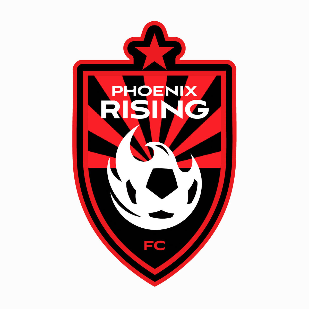 Phoenix Rising 3" White Ball State Tonal Shield Sticker
