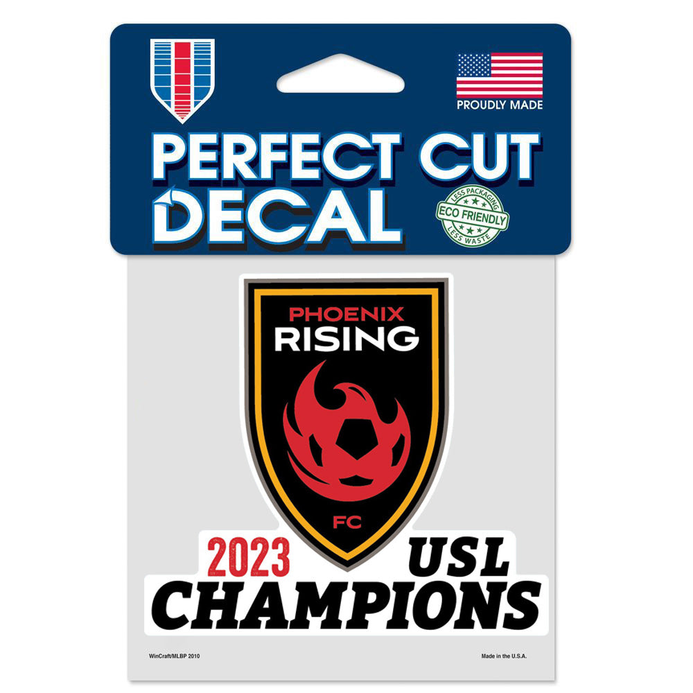Phoenix Rising WinCraft 2023 USL Champions 4&quot;x4&quot; Decal
