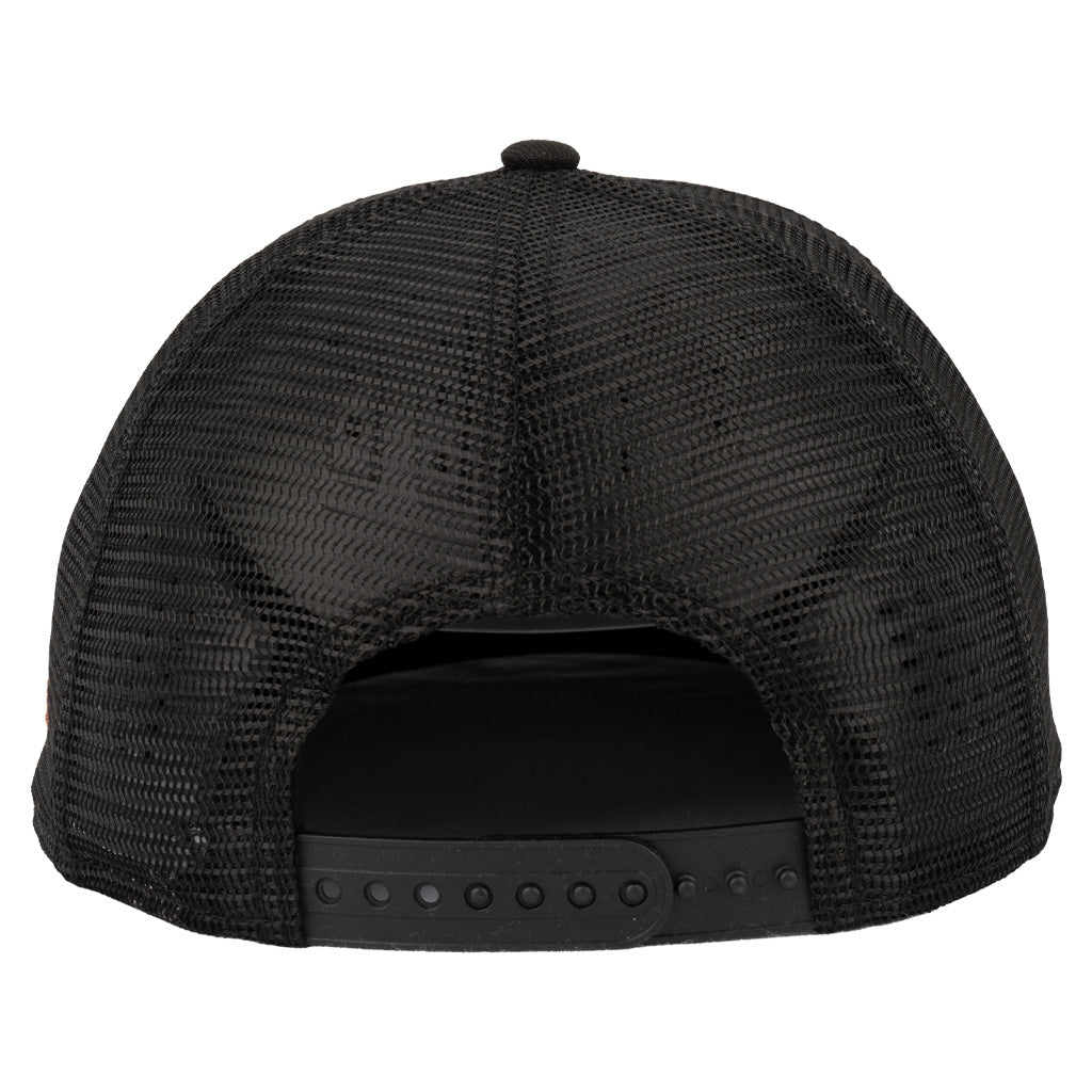 Phoenix Rising New Era Copper Player Script Trucker 9FIFTY Snapback Hat - Black