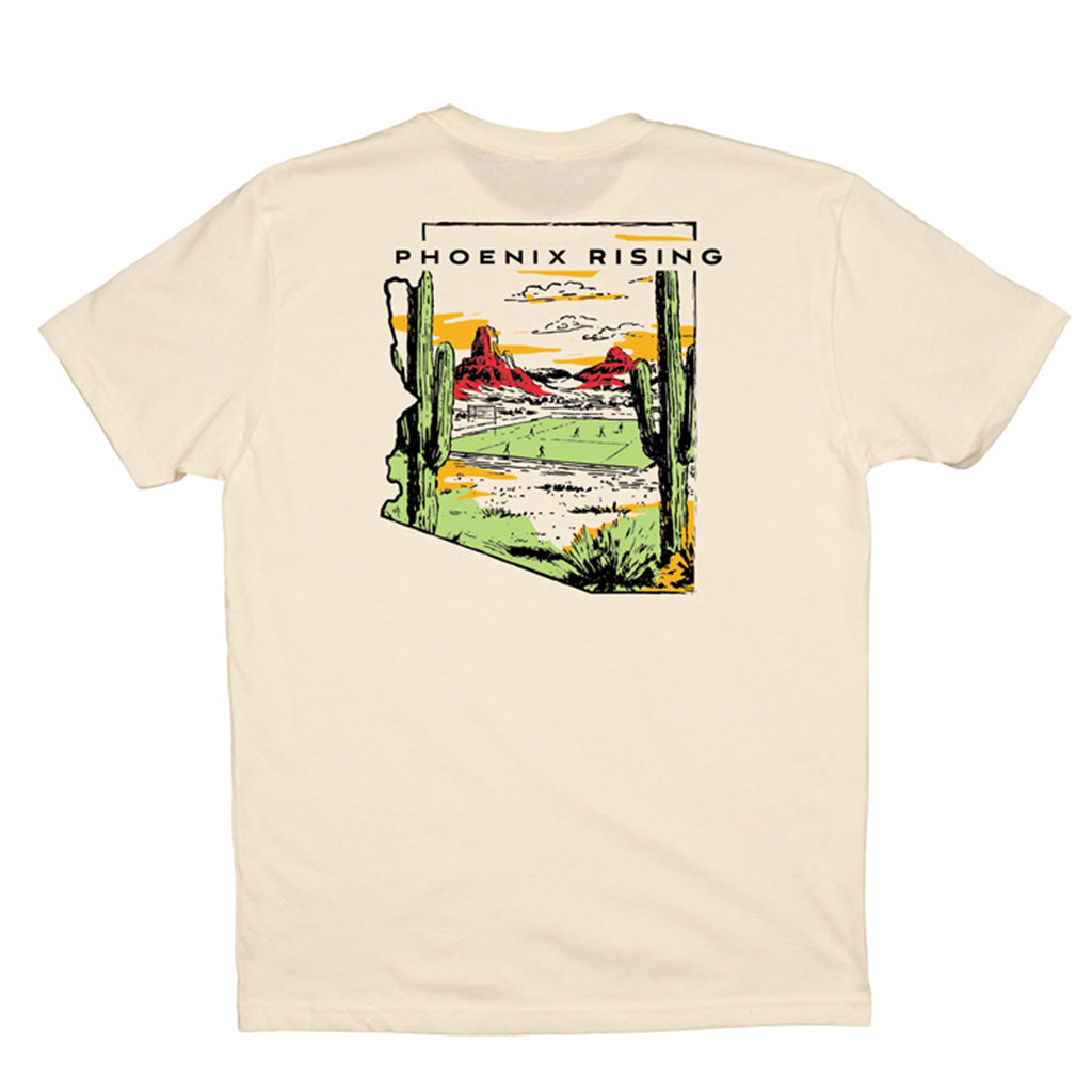 Phoenix Rising State Forty Eight Desert Soccer T-Shirt - Cream