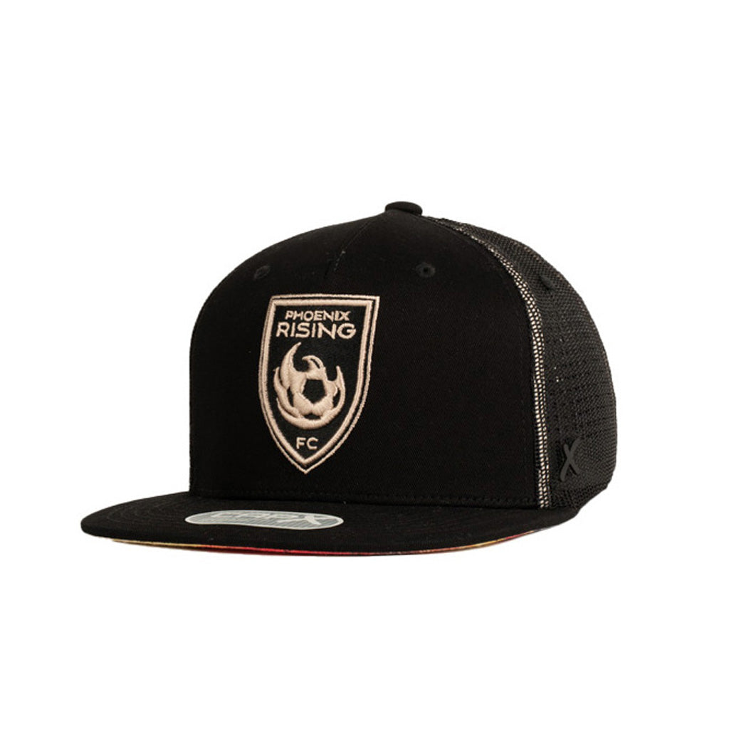 Phoenix Rising CapX Overview X12 Snapback Trucker Hat - Black