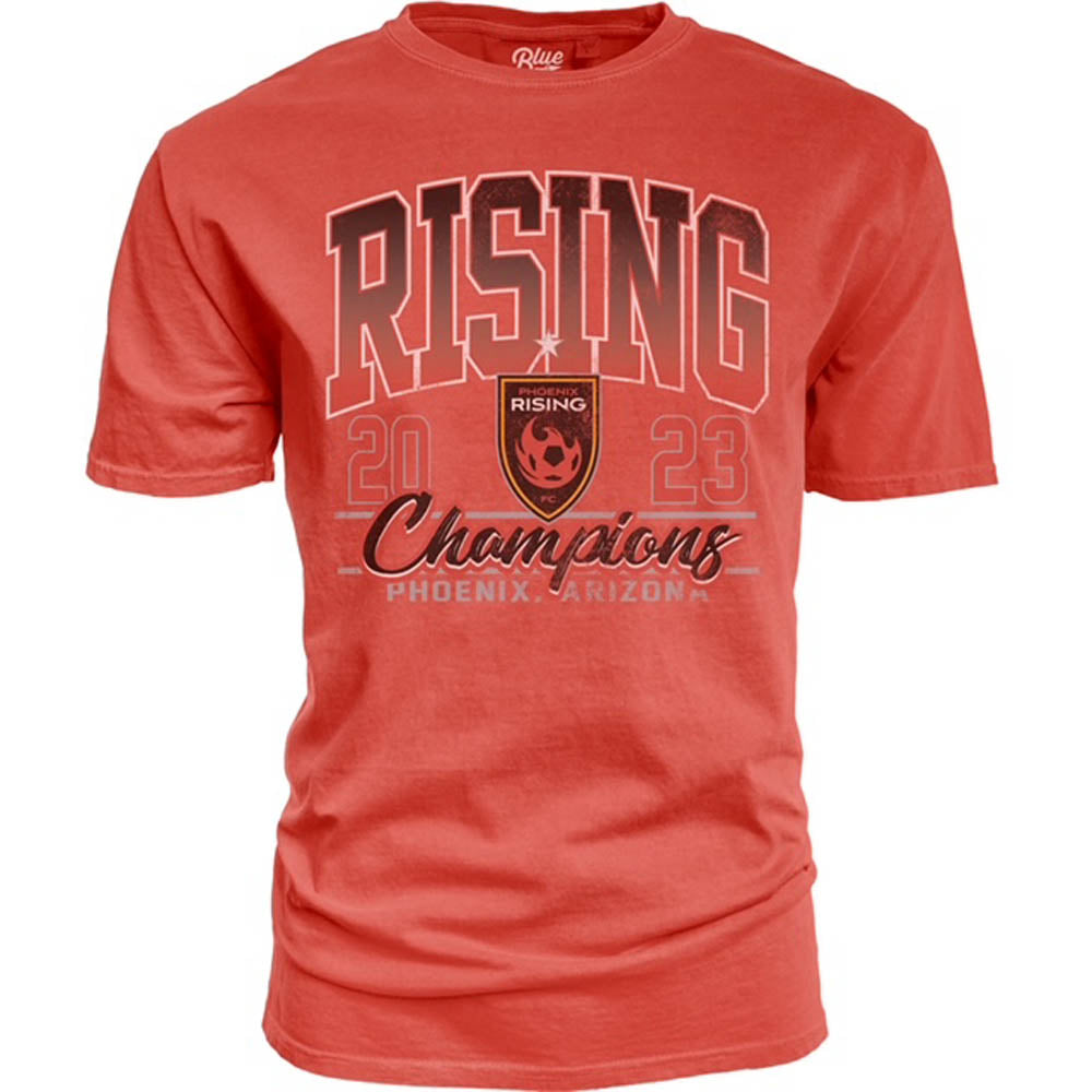 Phoenix Rising Blue 84 2023 USL Champions Kicking It Tee